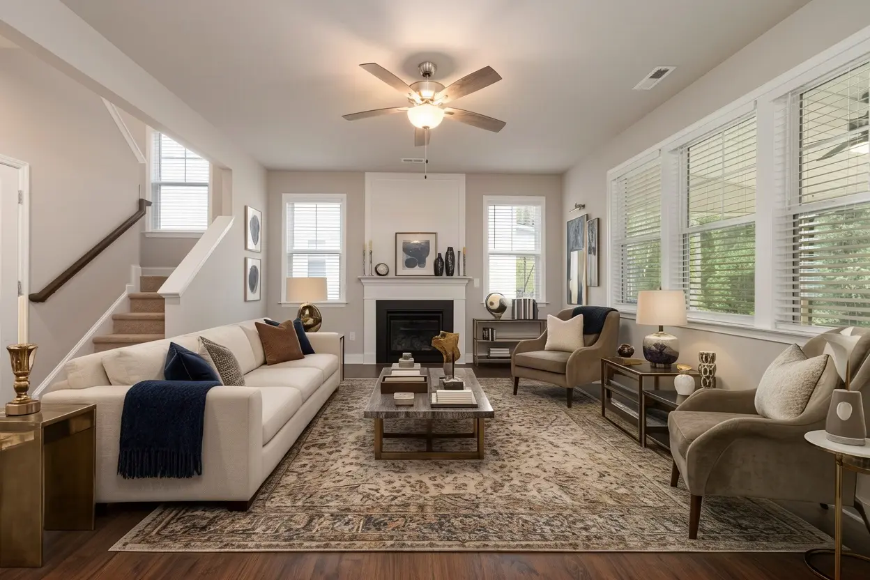 A second Luxury staging option for the living room